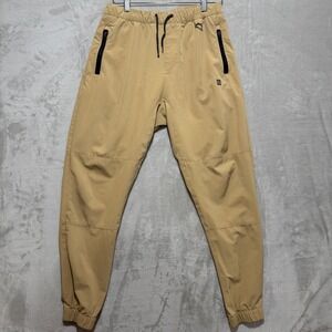 Flag Nor Fail Mens Tan Polyester Spandex Jogger Pants Medium